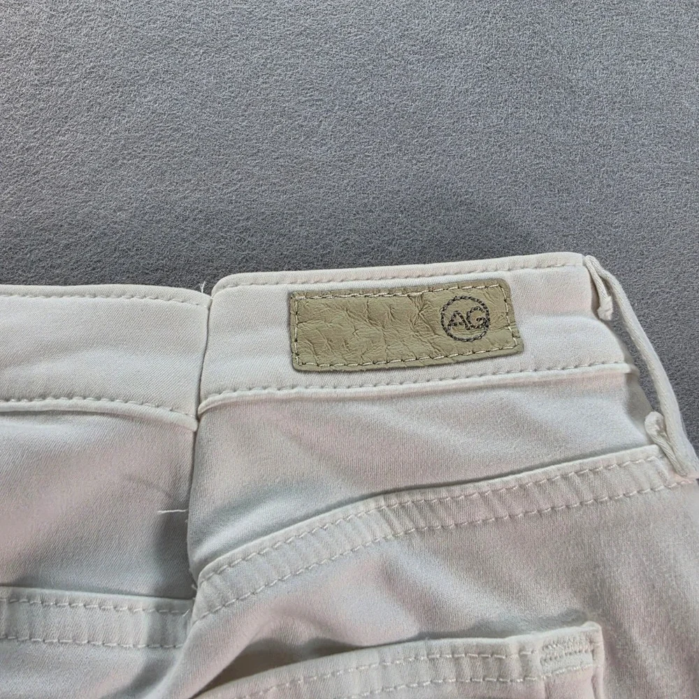 AG Adriano Goldschmied Abbey Ankle White Jeans Mid Rise Size 31R